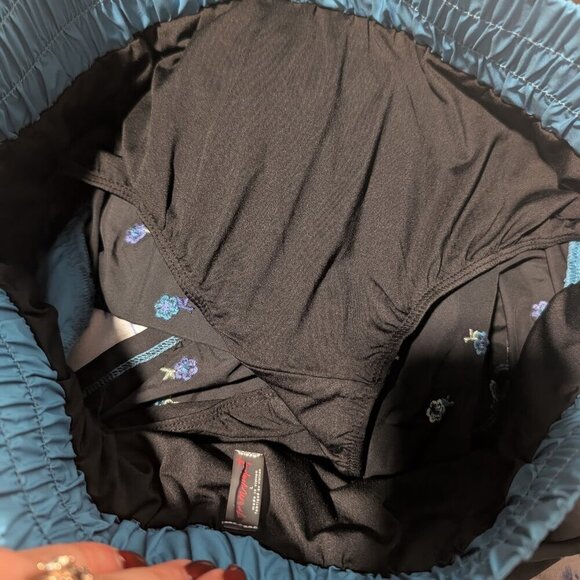 NEW! FP Movement | Get Your Flirt On Embroidered Shorts In Blue/Black - Picture 9 of 11